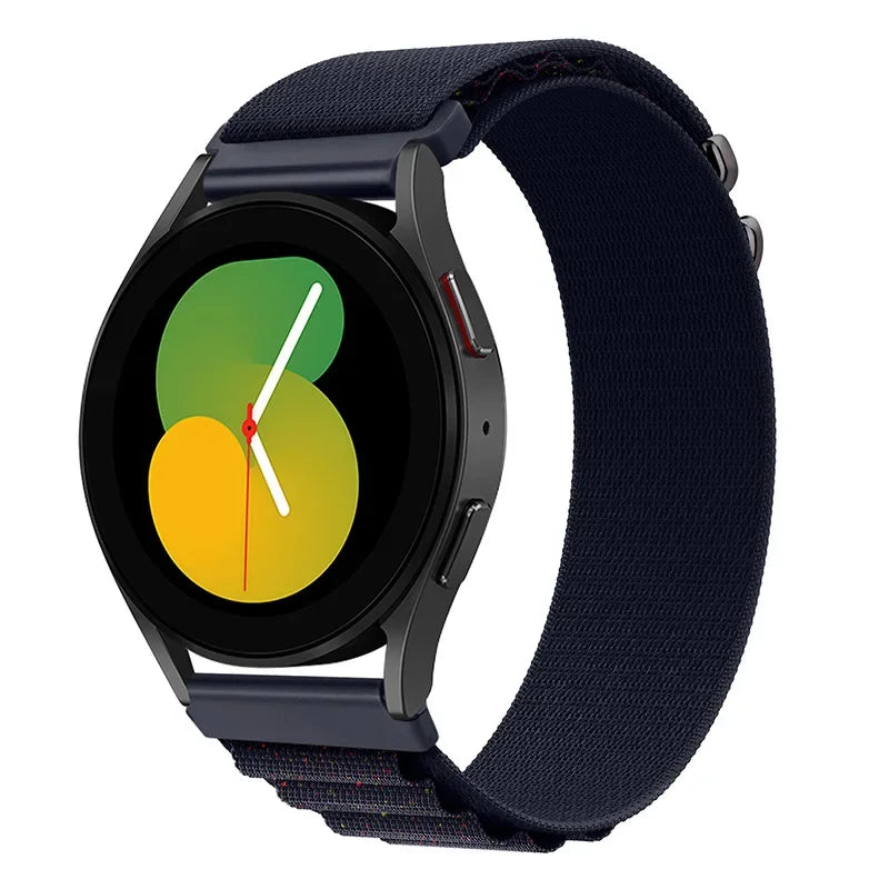 20mm 22mm Nylon Alpine Strap for Samsung Watch 7 6 5 Classic Bracelet Wristband for Huawei Watch 5/4/GT6-5 Pro 46mm Amazfit GTR