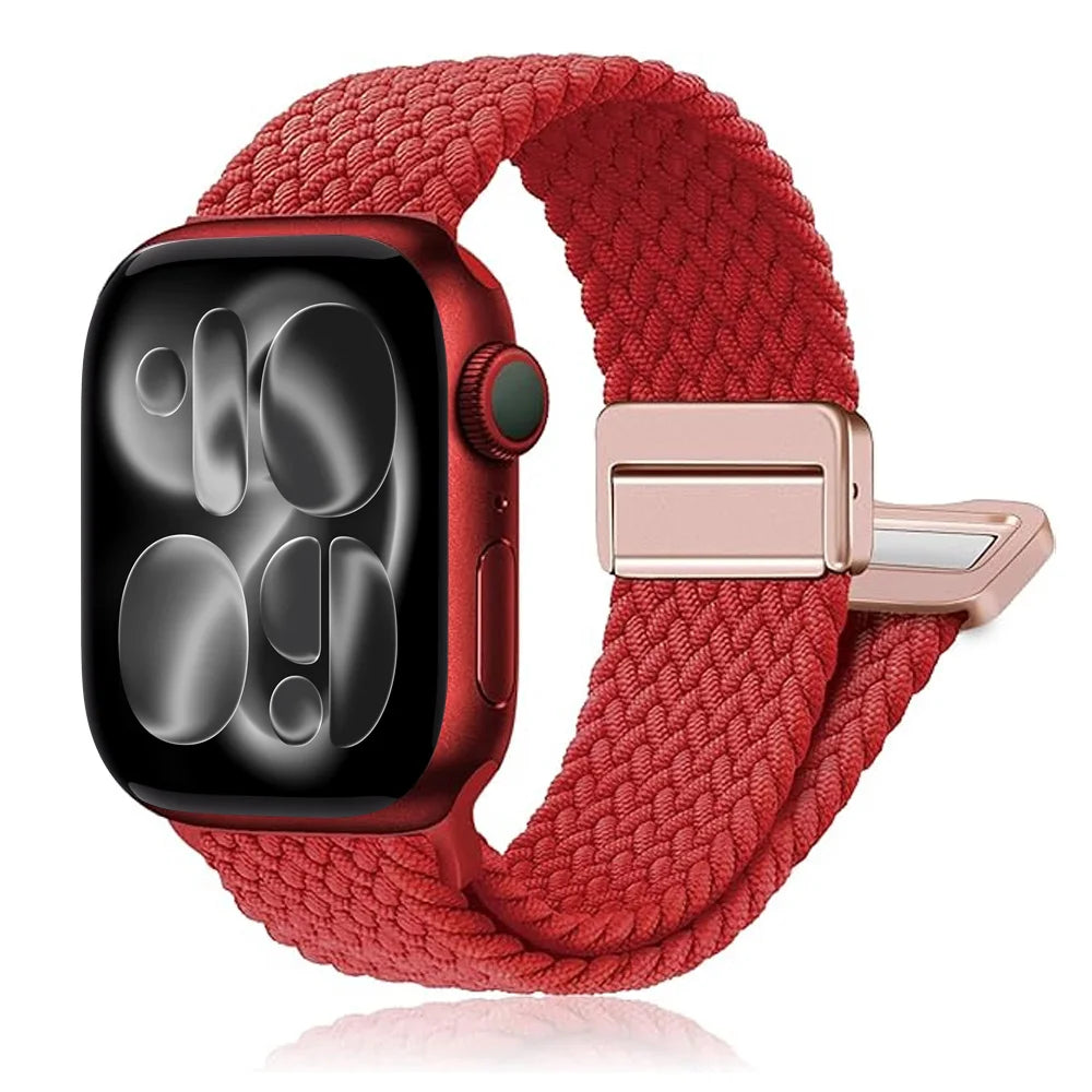 Braided LOOP band For Apple Watch 11 10 band 42mm 46mm SE3 40mm 44mm Magnetic Correa band Series 9 7 6 8 45mm 41mm 40mm Band