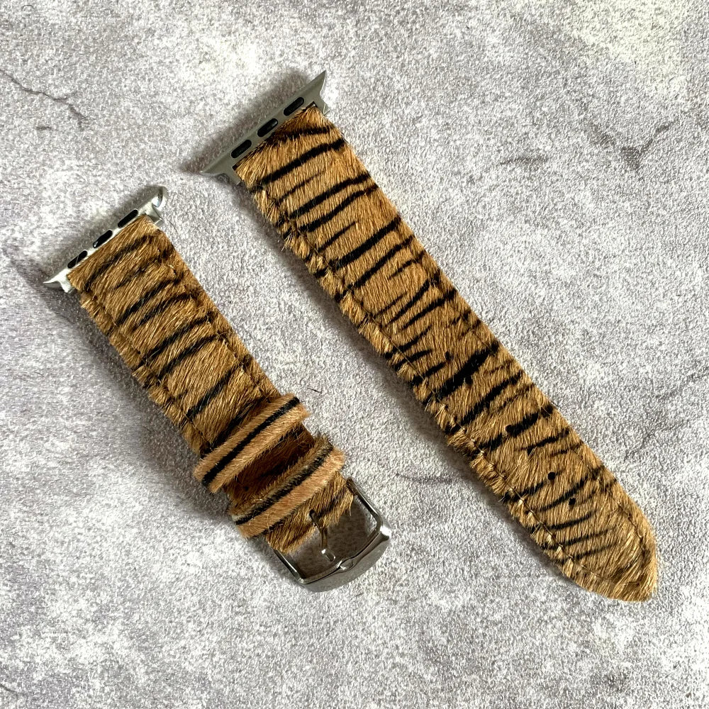 Leopard Horse Hair Leather band For Apple Watch band 40mm 41mm 42mm 44mm 45mm 49mm Apple Watch band Series 4 5 6 7 8 9 SE Ultra