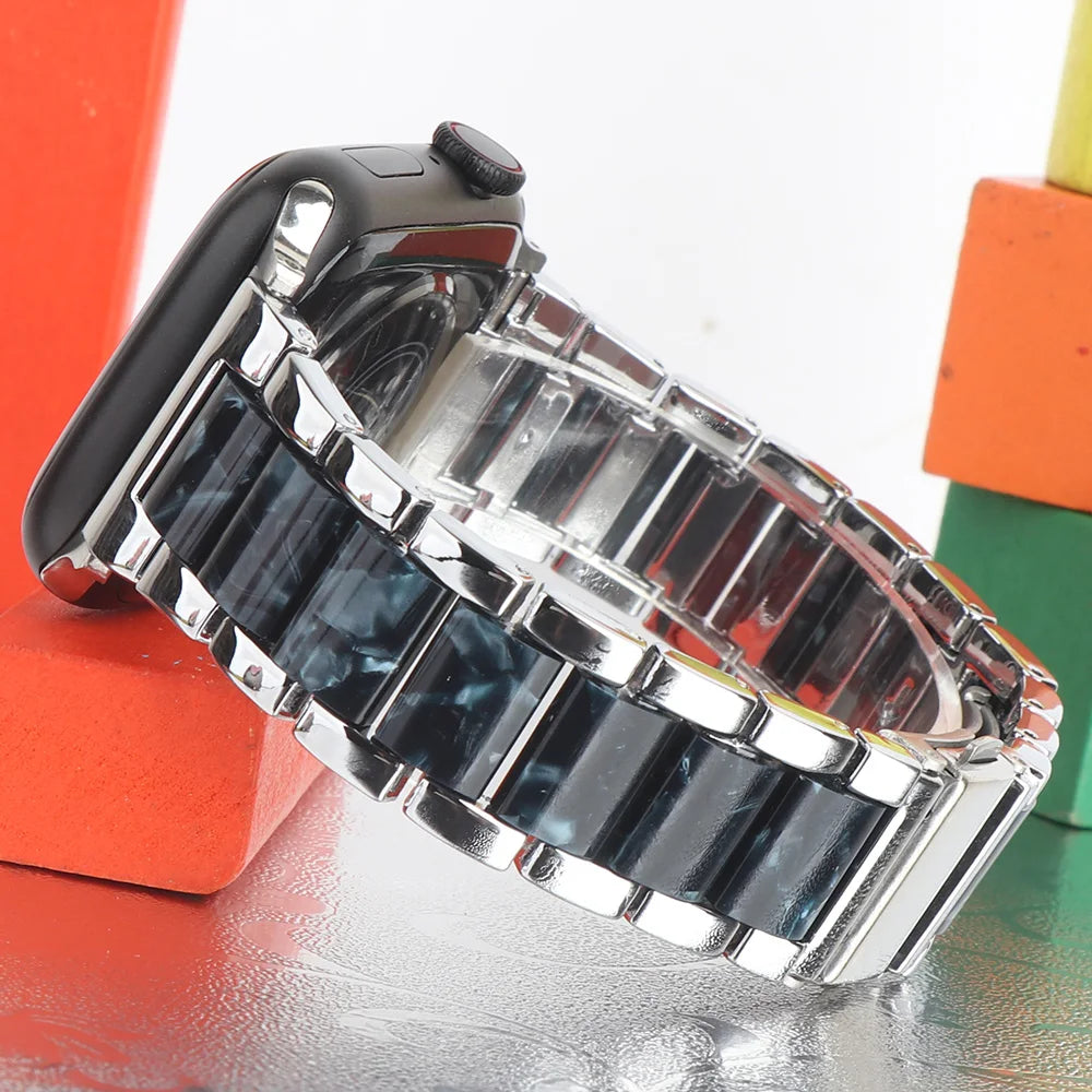 Two Colors band for Apple Watch 49mm 46mm 45mm 44mm 42mm 41mm 40mm Women Men band Apple Watch Ultra 2 SE 10 9 8 7 6 5 4 3 band