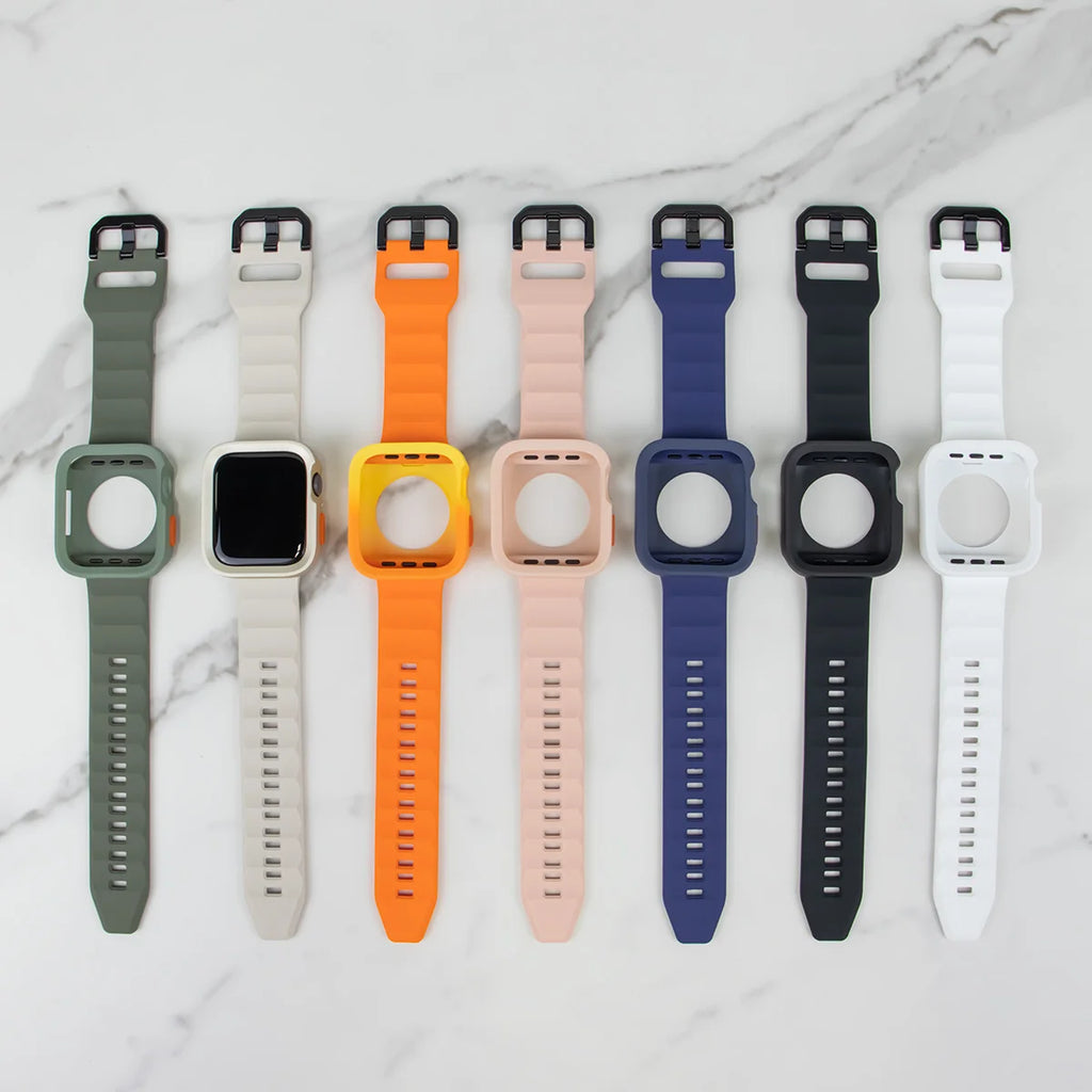 Silicone Case+band For Apple Watch band Series 10 8 9 7 6 SE 5 4 band Correa Apple Watch 46mm 44mm 40mm 45mm 41mm Ultra 49mm