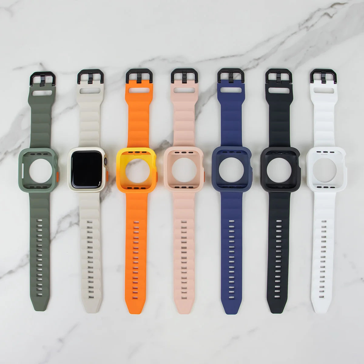 Silicone Case+band For Apple Watch band Series 10 8 9 7 6 SE 5 4 band Correa Apple Watch 46mm 44mm 40mm 45mm 41mm Ultra 49mm