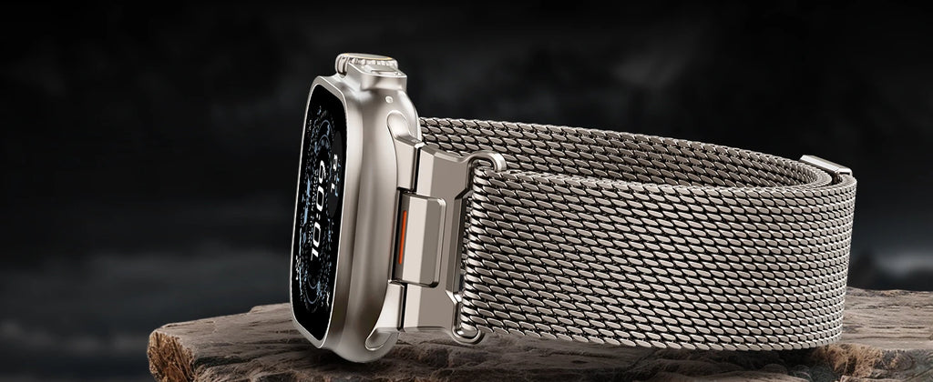 Mechanical Milanese Loop band for Apple Watch Ultra 3 band 49mm 46mm 44mm 41mm 45mm 42mm 40mm band Apple Watch 11 10 9 8 7 6 SE 3