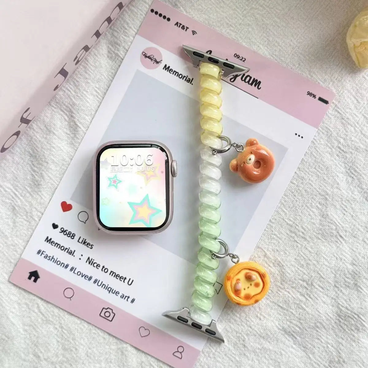 band for Apple Watch band Ultra 2 3 49mm 40mm 41mm 44mm 46mm stretchable Cute Scrunchie brecelet Apple Watch seires 10 9 8 7 5 SE 11