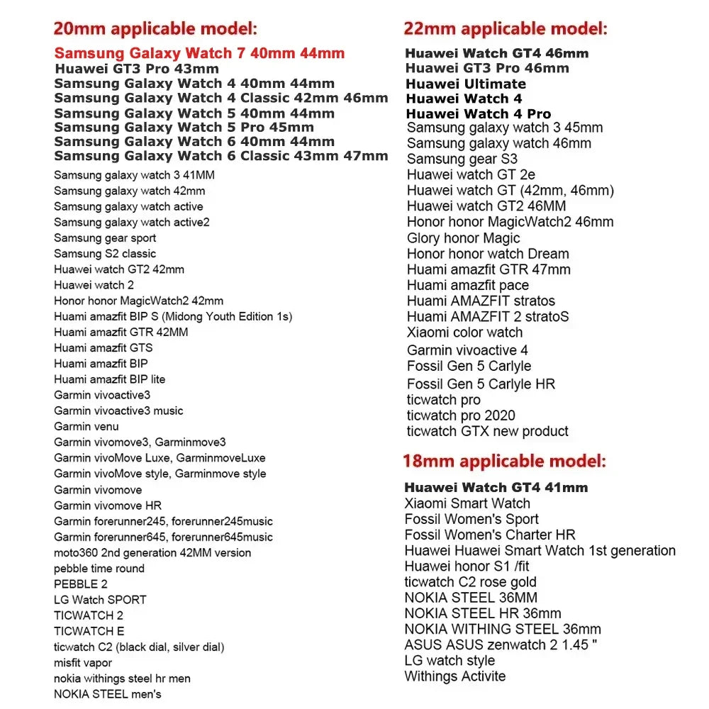 18mm 20mm 22mm Magnetic Loop Band for Samsung Galaxy Watch 7 6 5 4 44/40mm 6Classic Silicone Strap for Huawei Watch GT5 46mm