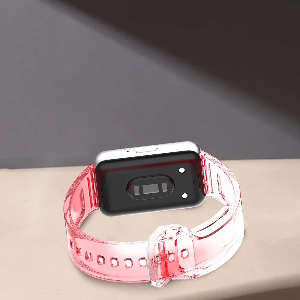 TPU Watchband For Samsung Fit3 Transparent Change Color Light Wrist Bracelet For Samsung Fit 3 Strap Silicone Replacement Strap