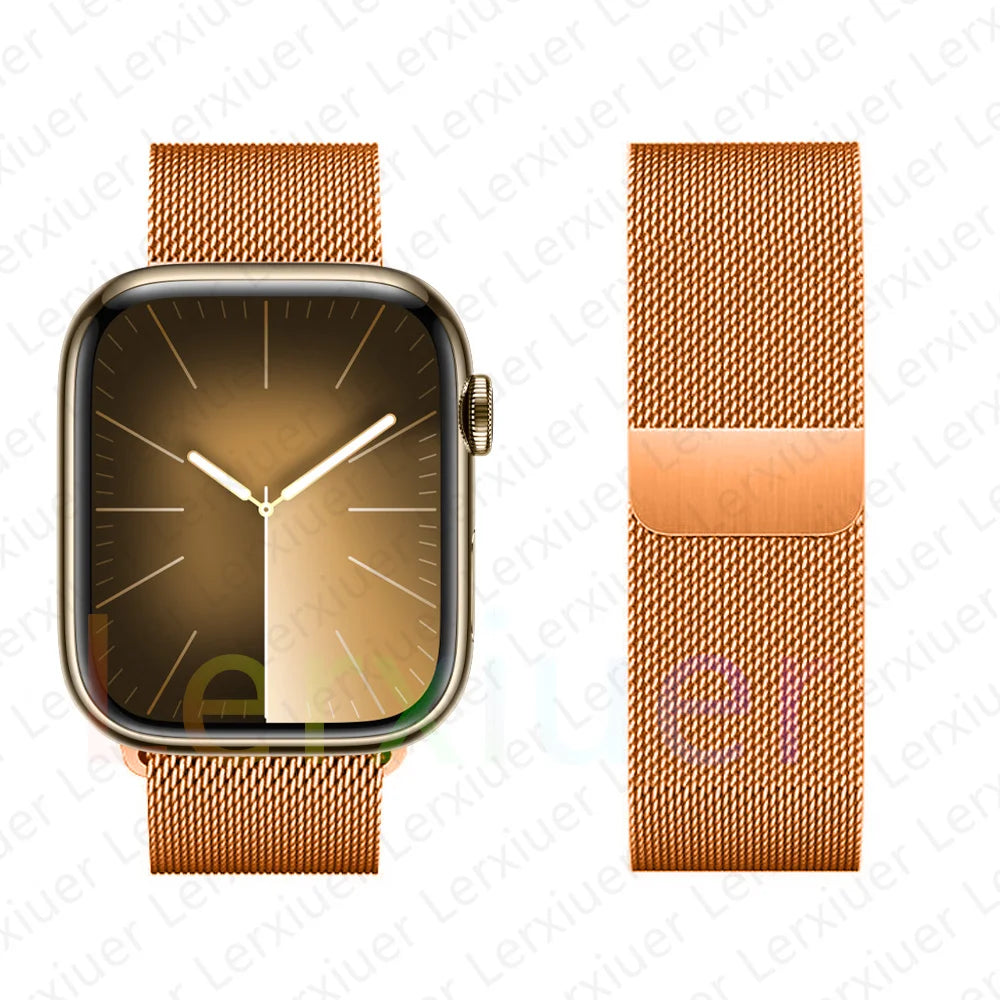 Milanese Loop For Apple Watch band 46mm 44mm 45mm 40mm 42mm 41mm 38mm 49mm band Apple Watch Series 10 Ultra 2 9 8 SE 7 6 5 Band