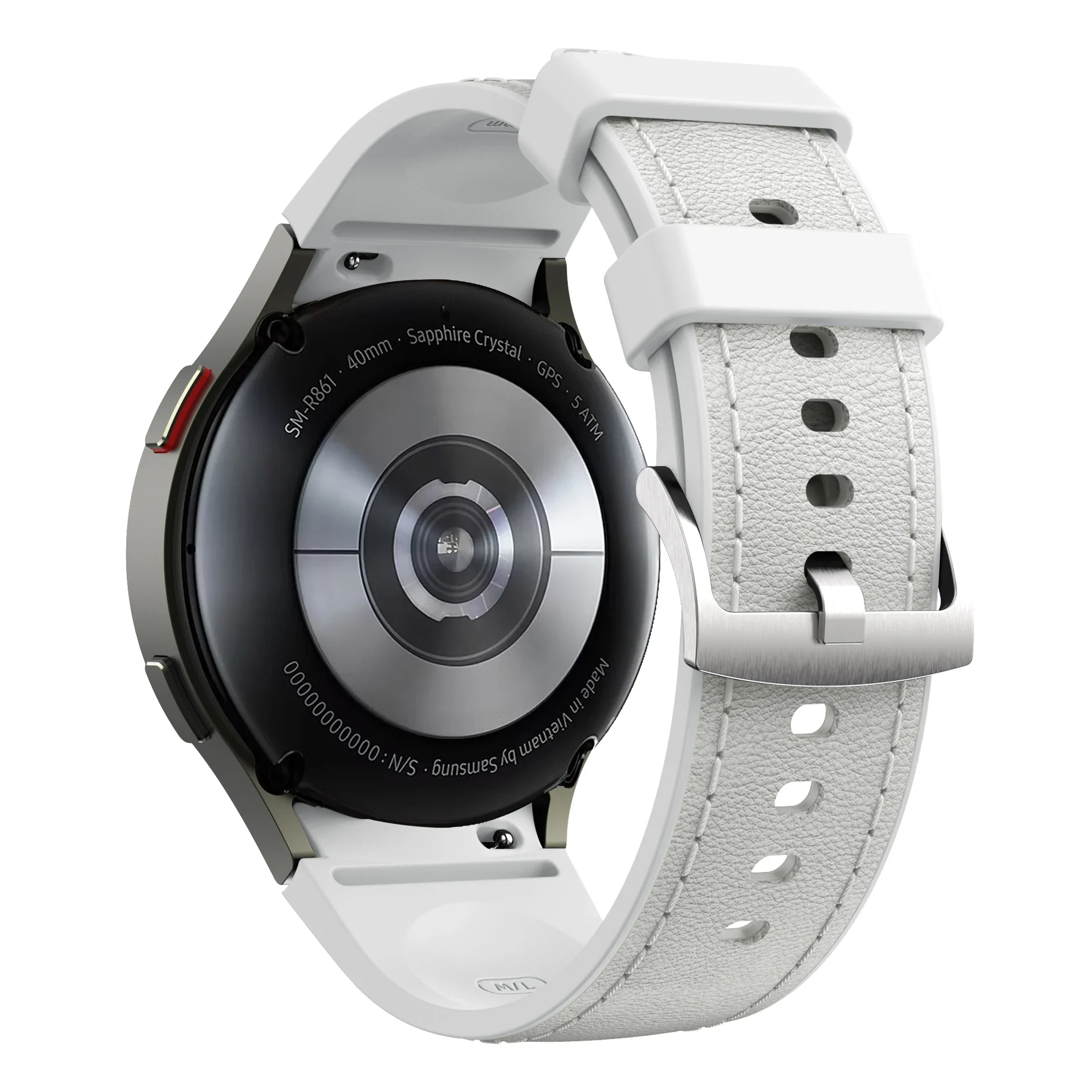 Silicone+Leather Strap for Samsung Galaxy Watch 7 6 5 4 FE 40mm 44mm No Gap Bracelet Band Watch 6 4 Classic 43/47mm 42/46mm Belt