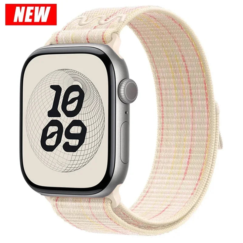 Sport band for Apple Watch band 49mm for Apple Watch S11 S10 9 8 7 6 5 4 3 SE Ultra 2 3 Nylon Loop band 46mm 45mm 44mm 41mm 42mm
