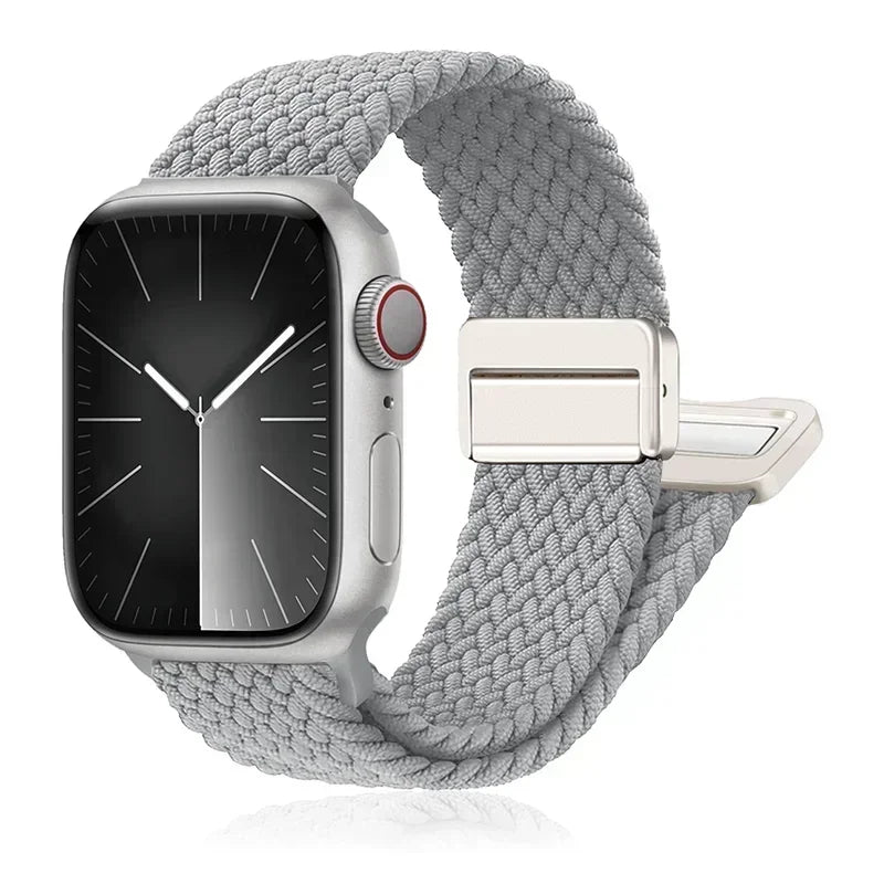 Braided band For Apple Watch band 40mm 44mm 42mm 46mm 45mm 38mm 41mm Magnetic buckle band Series 10 SE 9 8 7 6 5 4 Ultra 2 49mm