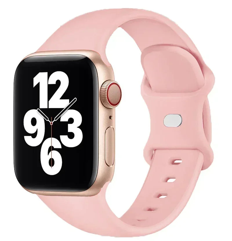 Silicone band For Apple Watch band 44mm 40mm 45mm 41mm 42mm 46mm sport wrist band Apple Watch serie 10 8 7 SE 4 5 6 9 Ultra 2 49mm