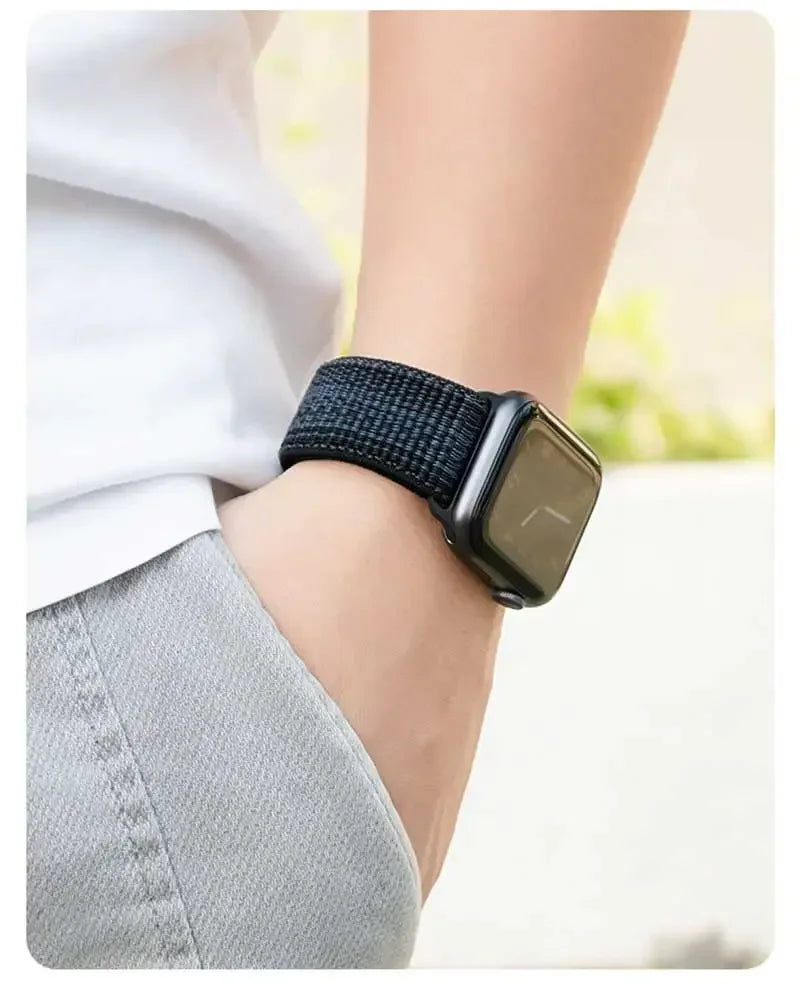 Sport Loop band for Apple Watch band Ultra 2 49mm 45mm 41mm 38mm 44mm Nylon band Apple Watch Series 10 9 8 7 6 5 4 SE 46mm 42mm