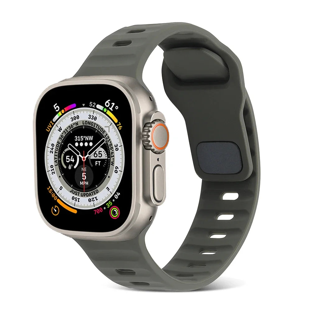 Sports Silicone band For Apple Watch Ultra 3 band 49mm Serise 11 10 9 8 7 46mm 45mm 42mm 41mm Wristband Apple Watch 6 5 4 SE 44mm 40mm