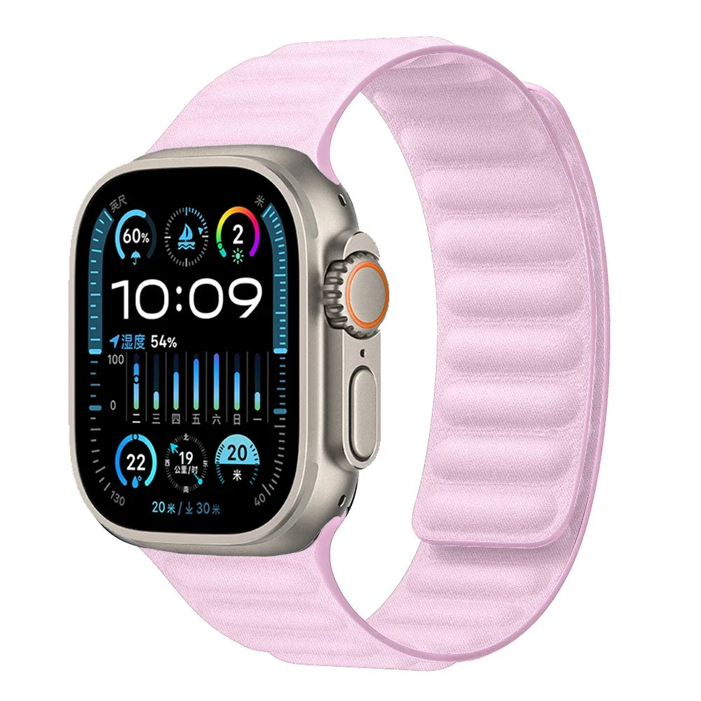 Silicone band for Apple Watch Ultra 3 2 49mm 11 10 9 8 7 45mm 41mm 42mm 46mm band Magnatic band Wristband Apple Watch 6 SE Belt