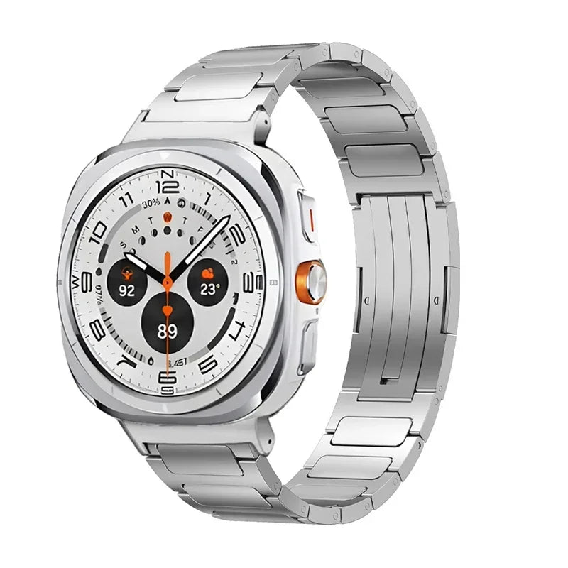 Stainless Steel Strap for Samsung Galaxy Watch 2025 Ultra 47mm Metal Comfortable Breathable Band for Galaxy Watch 8-7 Ultra 47mm