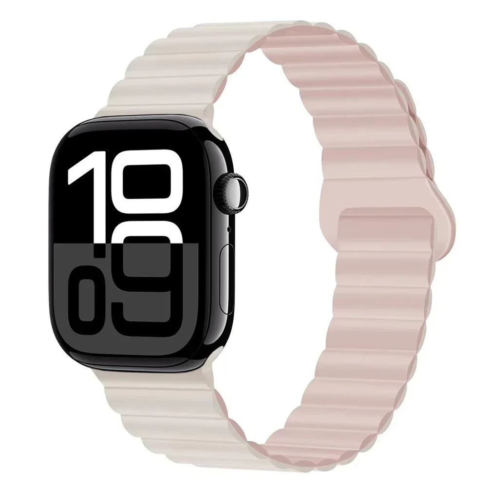 Silicone band for Apple Watch Ultra 3 2 1 49mm 11 10 42mm 46mm Magnetic band for Series 9 8 7 6 5 4 SE3 41mm 45mm 44mm 40mm
