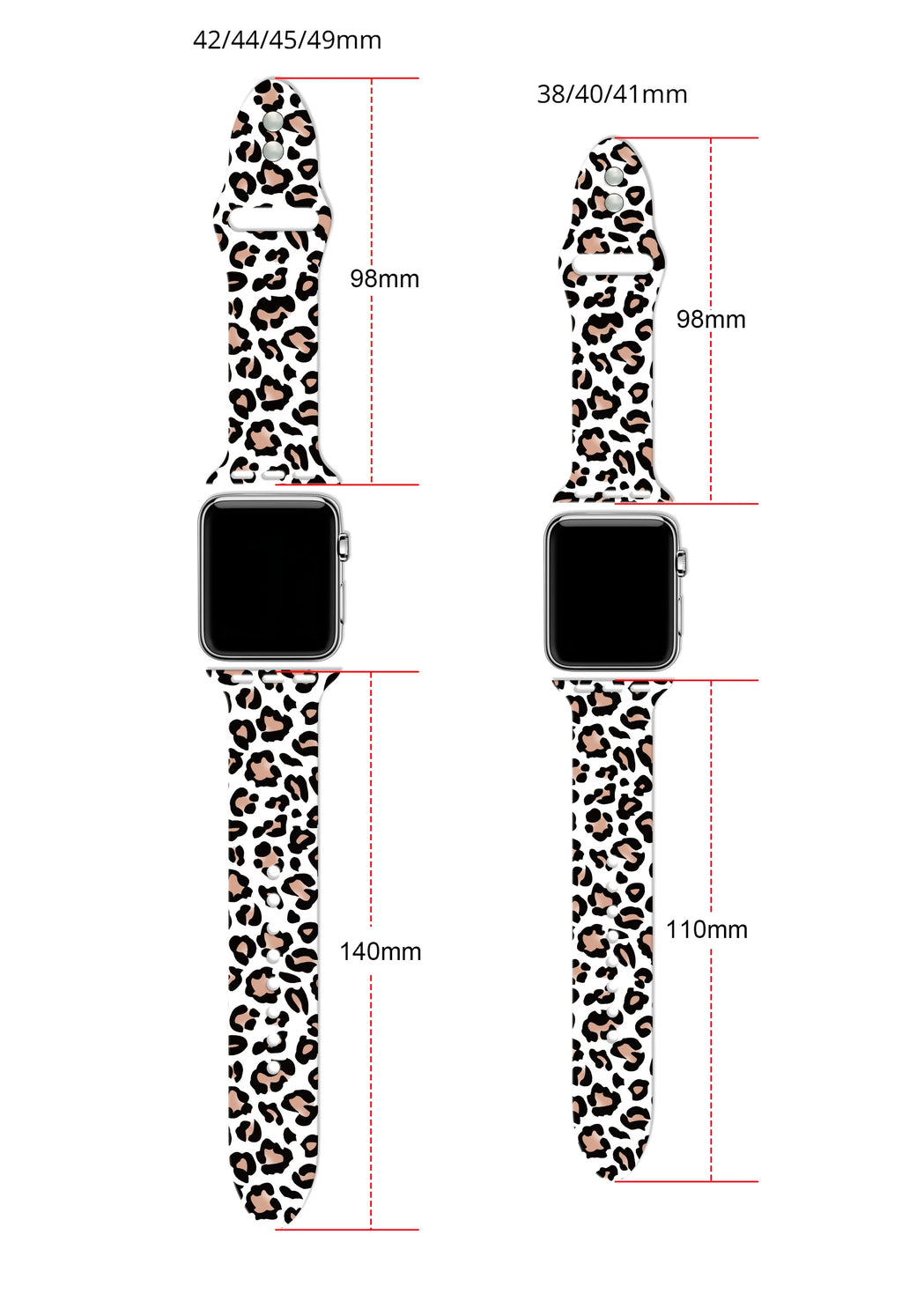 Leopard Printing band for Apple Watch band Ultra 2 49mm 44mm 40mm 41mm 45mm 38mm 42mm for Apple Watch 9 8 7 6 SE 5 4 Women Silicone band