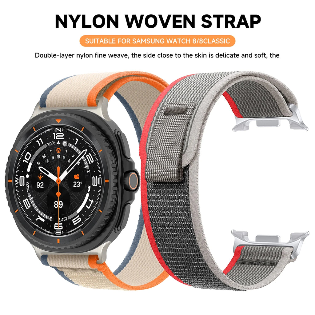 Trail Loop strap for Samsung galaxy watch 8 40 44mm/8 classic Nylon Sport Band for galaxy 8 classic 46mm Smartwatch Bracelet