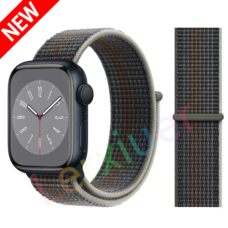 Nylon Loop band for Apple Watch band 46mm 44mm 40mm 42mm 45mm 41mm 49mm 44mm band Apple Watch Series Ultra 2 11 10 9 SE 7 6 5 4