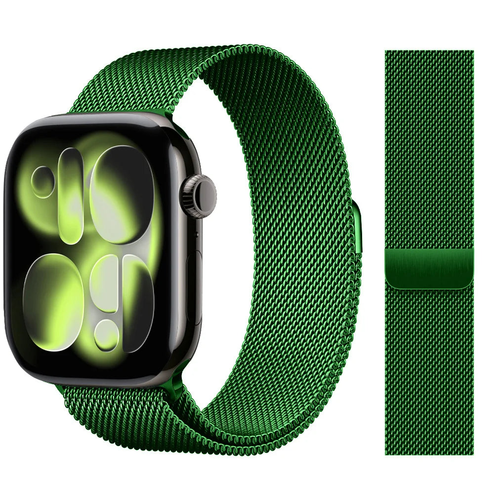 For Apple Watch band 11 10 9 8 SE 46mm 42mm 44mm 45mm Ultra 3 2 49mm 41mm Milanese Loop metal band correa Apple Watch bands