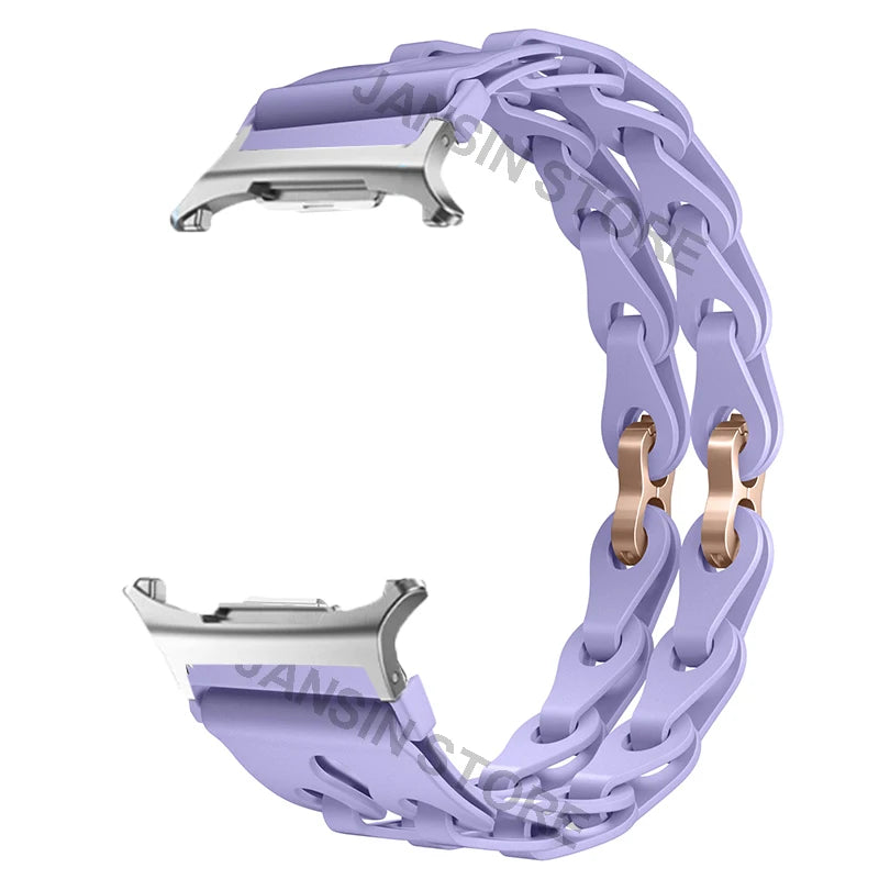 Silicone Band for Samsung Galaxy Watch 8 40mm 44mm Sports Strap Correa Wristband Breathable Bracelet For Galaxy 8 Classic 46mm