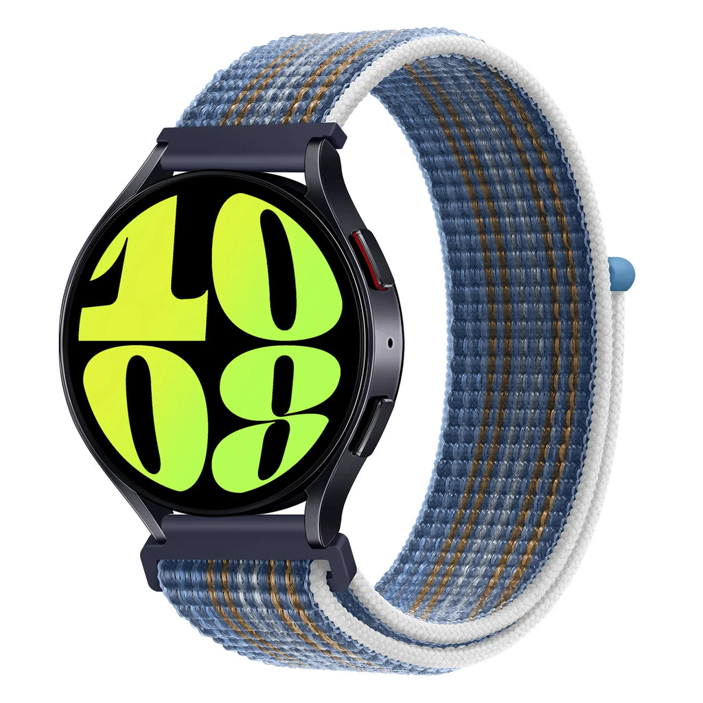Nylon Loop Band For Samsung Galaxy Watch 6 4 7 classic/5 Pro/active 2/Gear S3 20mm/22mm Bracelet Huawei watch GT 2e 3 pro strap