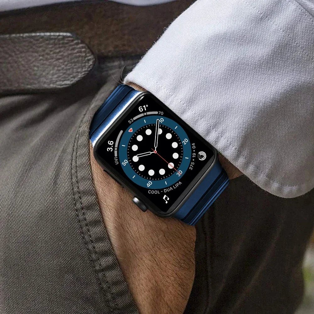 Metal Link band for Apple Watch band 49mm 46mm 42mm 45mm 41mm 44mm 40mm Wristband for Apple Watch 11 10 9 8 7 6 5 4 SE Correa Belt