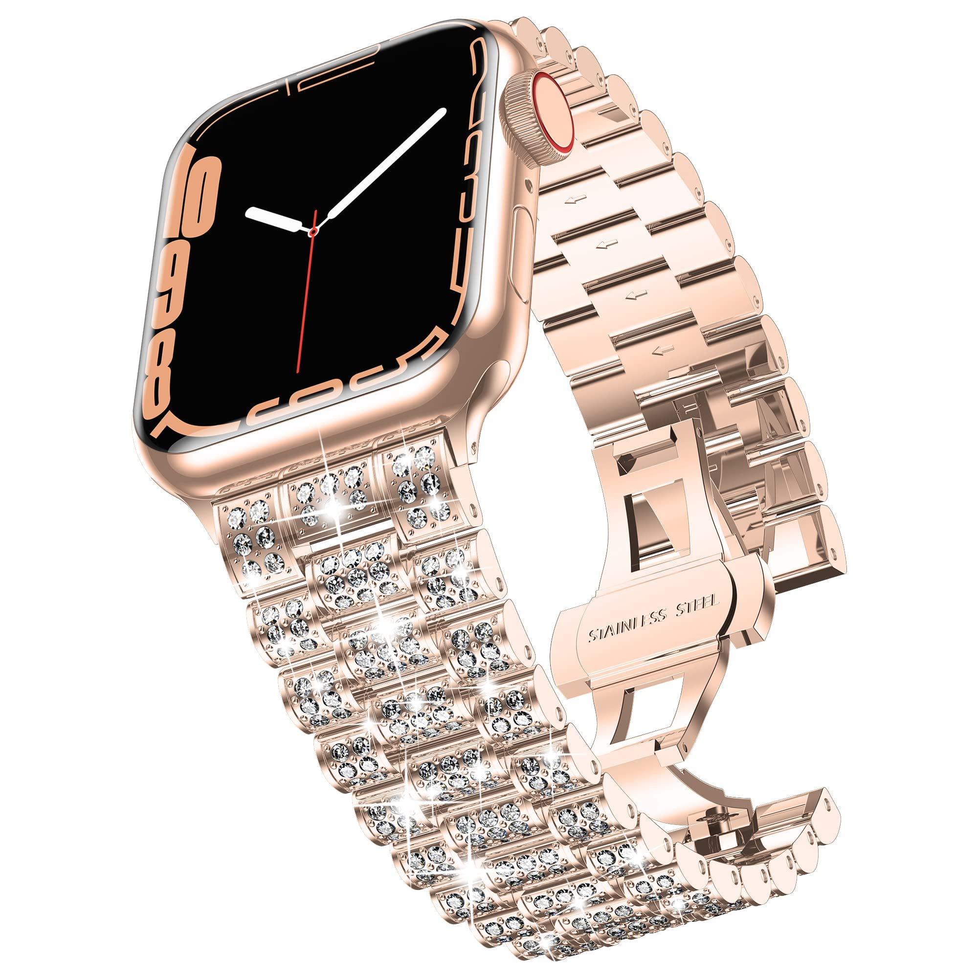 Women's Diamond band For Apple Watch Ultra 2 band 9 49mm 44mm 40mm 41mm 45mm metal band Apple Watch Series 8 7 6 SE 5 Watchband