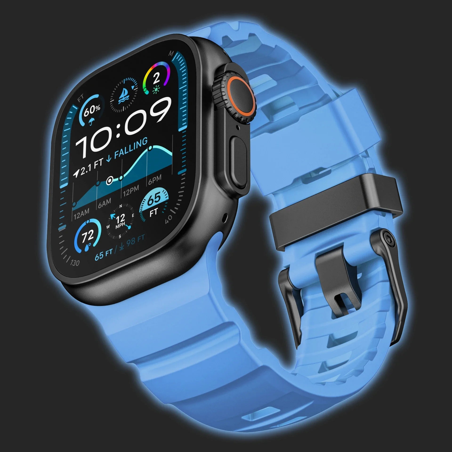 Fluorescence band for Apple Watch band 49mm 46mm 45mm 44mm 42mm Sport Silicone band For Apple Watch Ultra 2 Series 10 9 8 7 6 SE