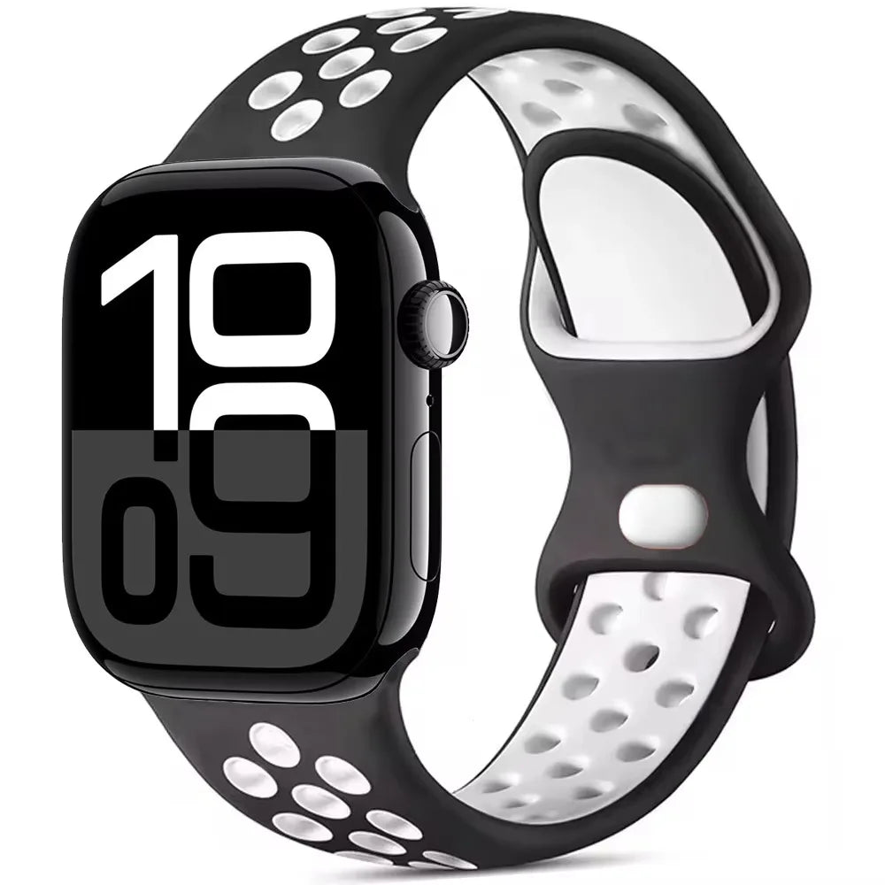 Silicone band for Apple Watch Series 11 10 46mm 42mm Sport band Apple Watch 9 8 7 6 5 SE 4 Ultra 3 2 49mm 45mm 44mm 40mm 41mm Band