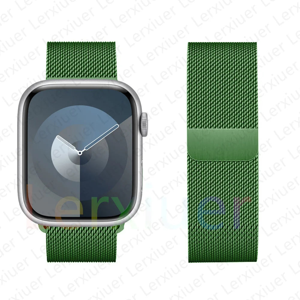 Milanese Loop For Apple Watch band 46mm 44mm 45mm 40mm 42mm 41mm 38mm 49mm band Apple Watch Series 10 Ultra 2 9 8 SE 7 6 5 Band
