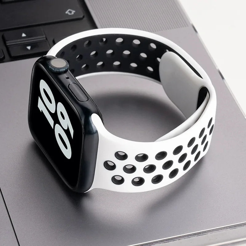 Silicone band for Apple Watch Series 11 10 46mm 42mm Sport band Apple Watch 9 8 7 6 5 SE 4 Ultra 3 2 49mm 45mm 44mm 40mm 41mm Band