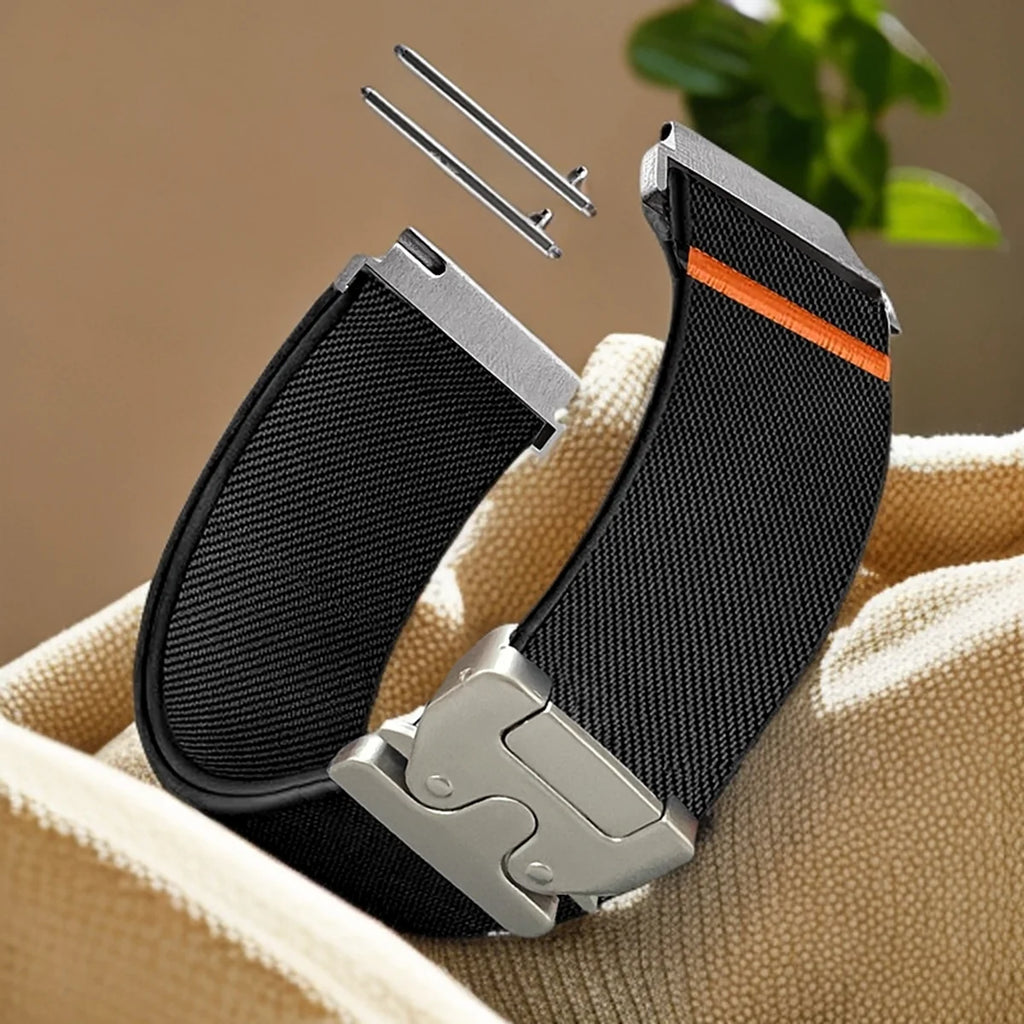 18/20/22mm Parachute Strap for Amazfit bip3 pro/BIP5/GTR 4 Nylon Elastic Loop for Samsung Watch/Garmin Watch/Xiaomi Watch Strap