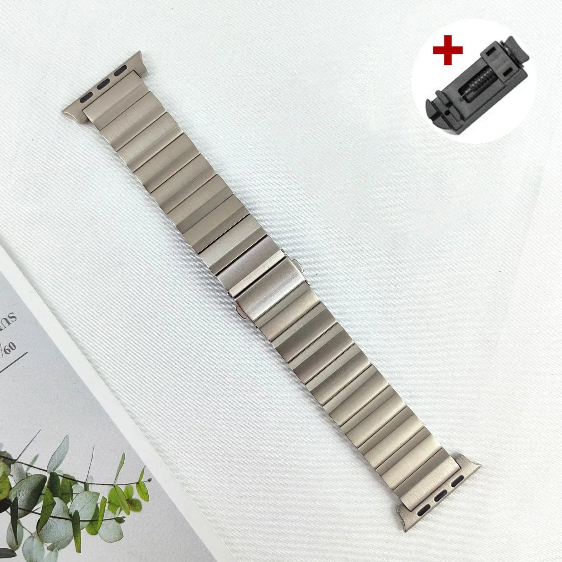 Luxury Titanium band For Apple Watch Ultra 2 49mm 45mm 41mm 44mm 46mm Men Business band For Apple Watch Series 10 9 8 7 6 5 4 SE band