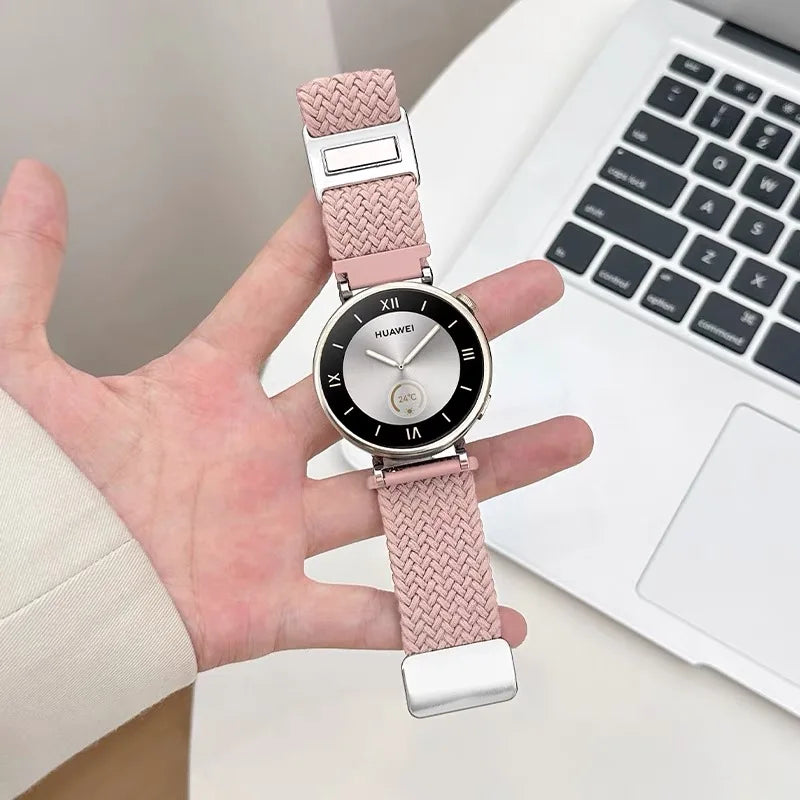 Band For Samsung Galaxy Watch 7 FE 5 Pro 4 6 classic 44mm 40mm Nylon Braided sport bracelet correa Galaxy Watch 7 Strap