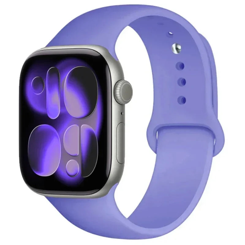 For Apple Watch band 46mm 42mm 45mm 44mm 40mm Silicone sport band Apple Watch Series 11 10 8 7 6 5 4 SE 9 Ultra 3 2 49mm band