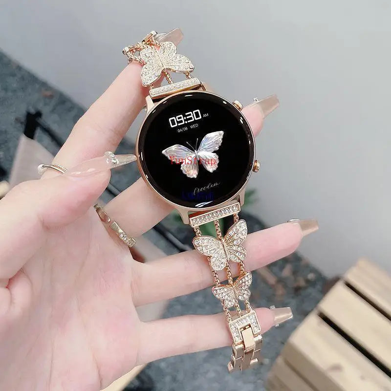 20/22mm Butterfly Style Strap For Huawei Watch 4 GT 2 2e 3 4 5 5Pro Bracelet For Samsung Galaxy Watch 4 5 6 7 classic/active