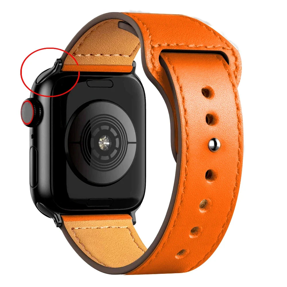 Leather band For Apple Watch 10 band 46mm 42mm 44mm 45mm 49mm 41mm 40mm correa band Apple Watch Series 8 9 3 4 5 6 SE 7 Ultra 2
