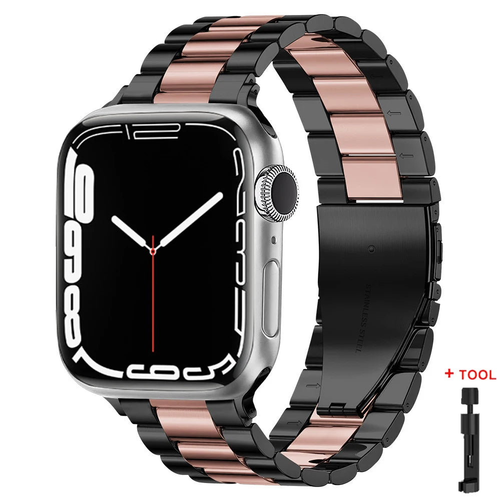 Metal Stainless Steel band for Apple Watch band Ultra 3 2 49mm 46mm 42mm 45mm 44mm 41mm band Apple Watch Series 11 10 9 8 7 6 SE 5 4
