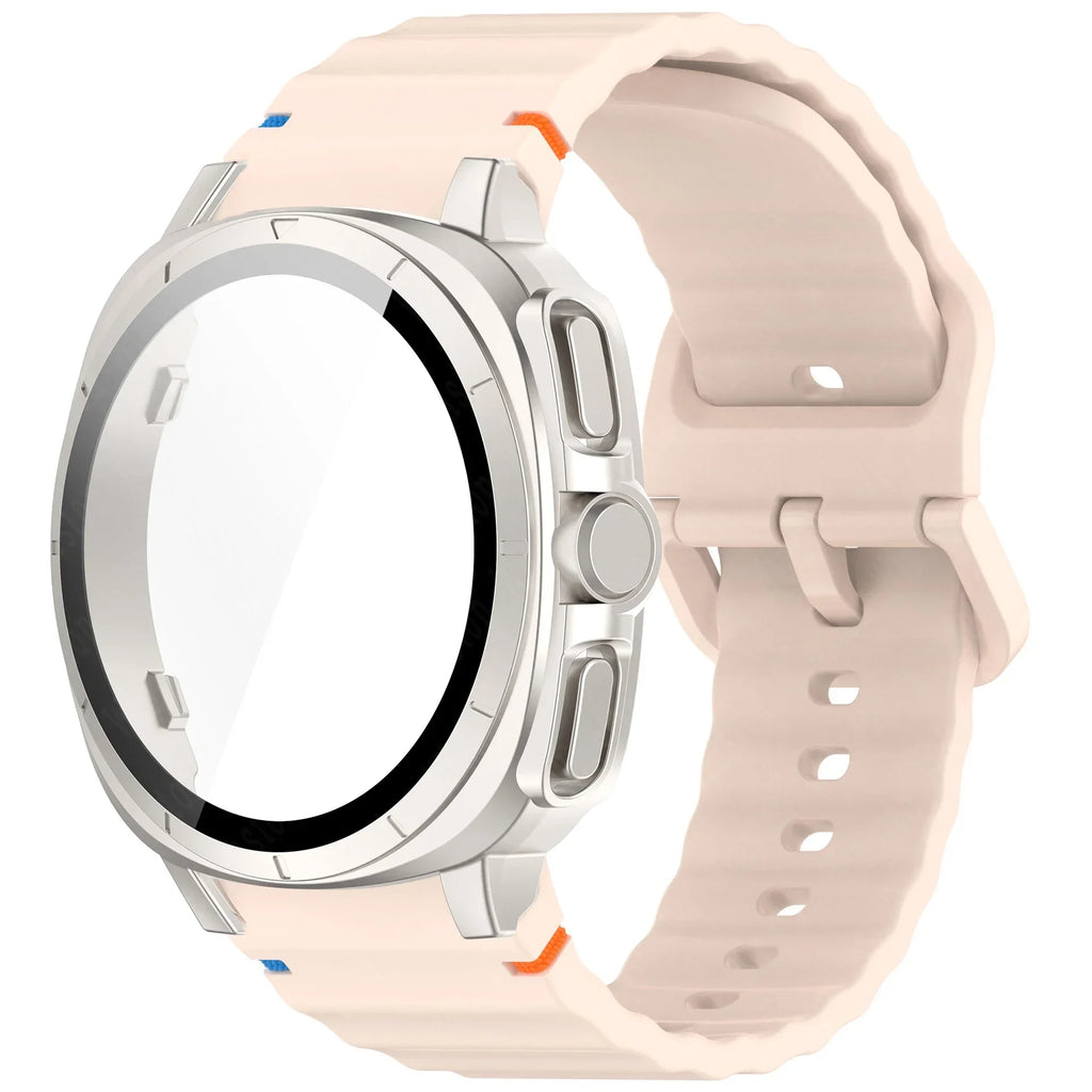 Case+Strap for Samsung Galaxy Watch 7 40mm 44mm Appearance Upgrade Ultra 47mm for Galaxy Watch 7 Sports silicone Bracelet