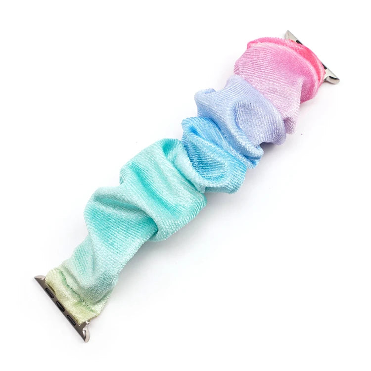 Scrunchie band for Apple Watch Ultra band 49mm 45mm 41mm 44mm 40mm 38mm 42mm Elastic nylon band Apple Watch Series 8 7 6 5 4 3 SE