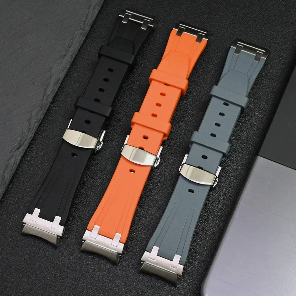 Silicone band for Samsung Galaxy Watch 7 40mm 44mm 6 4 classic 46 47mm 42 43mm 5 pro 45mm watchband no gaps men sports bracelet