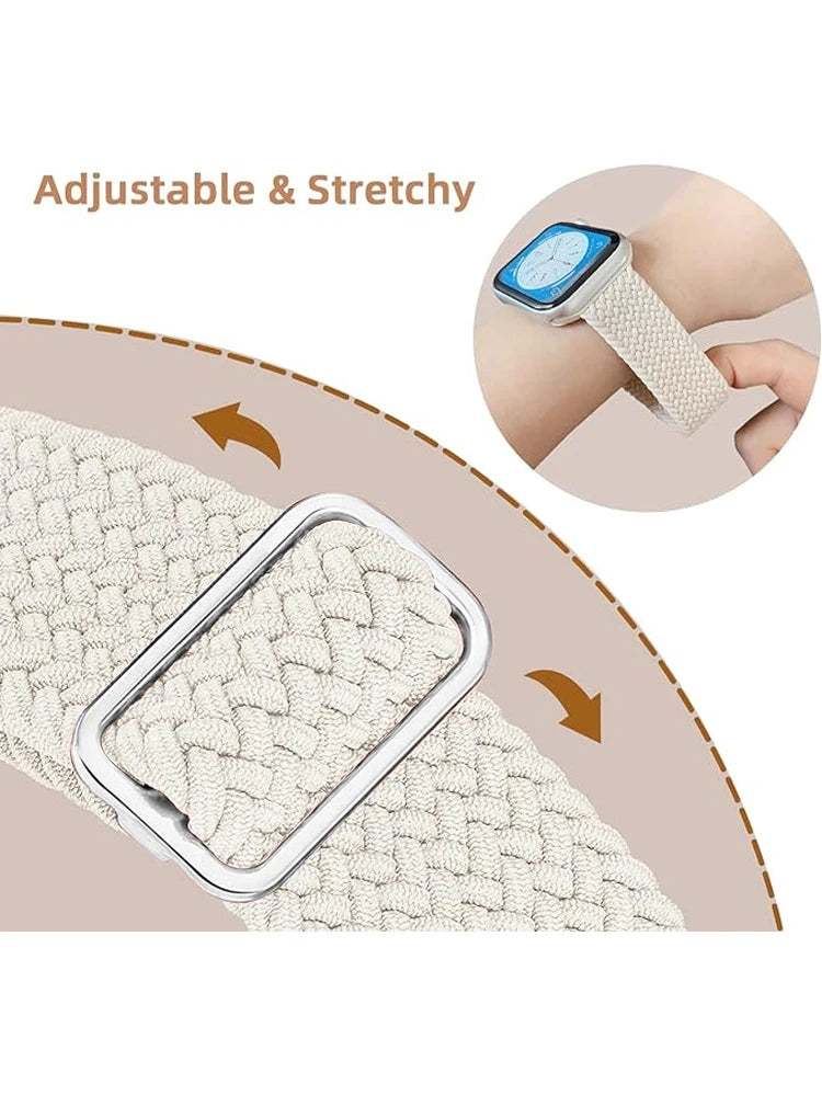 band for Apple Watch 11 band 42mm 46mm 44mm 40mm 45mm Apple Watch Ultra 3 49mm Elastic Braided band correa Series 10 9 8 7 6 SE