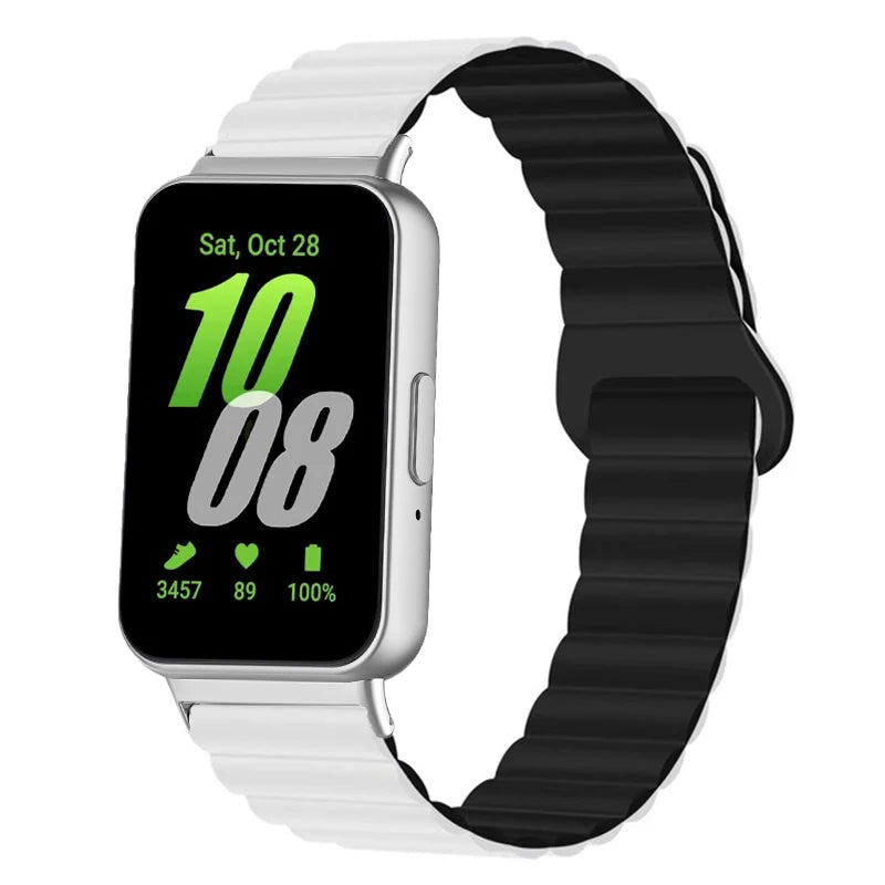 Magnetic Silicone Strap for Samsung Galaxy Fit 3 Sport Smart Watch Wristband for Samsung Galaxy Fit3 Accessories Correa Bracelet