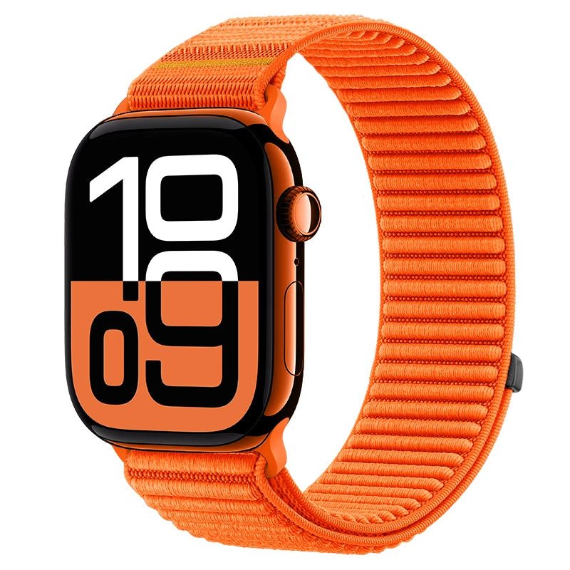Sport band For Apple Watch 11 10 42mm 46mm Ultra 3 49mm Nylon Loop band For Apple Watch SE 3 40mm 44mm 9 2 8 7 38mm 41mm 45mm Watchand