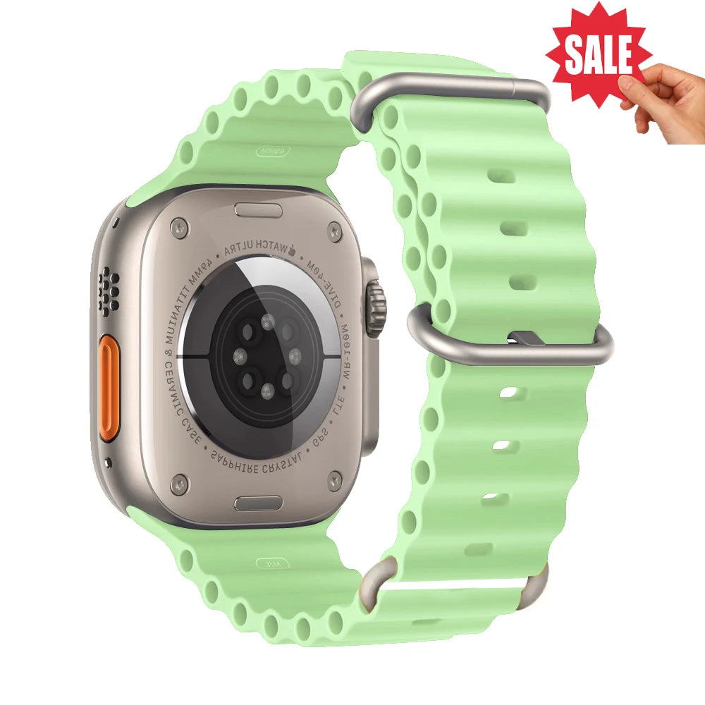 Ocean band for Apple Watch Ultra 3 Series 11 10 9 7 8 6 SE 49mm 45mm 46mm 42mm 44mm 40mm 41mm Silicone band correa Apple Watch band