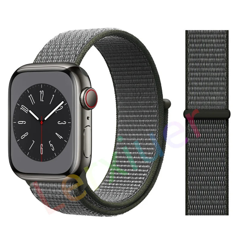 Nylon Loop band for Apple Watch band 46mm 44mm 40mm 42mm 45mm 41mm 49mm 44mm band Apple Watch Series Ultra 2 11 10 9 SE 7 6 5 4