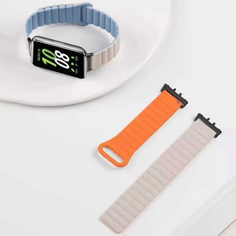 Magnetic Silicone Strap for Samsung Galaxy Fit 3 Sport Smart Watch Wristband for Samsung Galaxy Fit3 Accessories Correa Bracelet