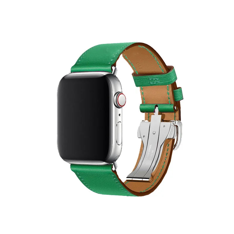 Genuine Leather band For Apple Watch Series 11 10 9 8 SE 3 band 46mm 44mm 41mm 45mm 42mm 38mm band Apple Watch Ultra 3 2 1 49mm