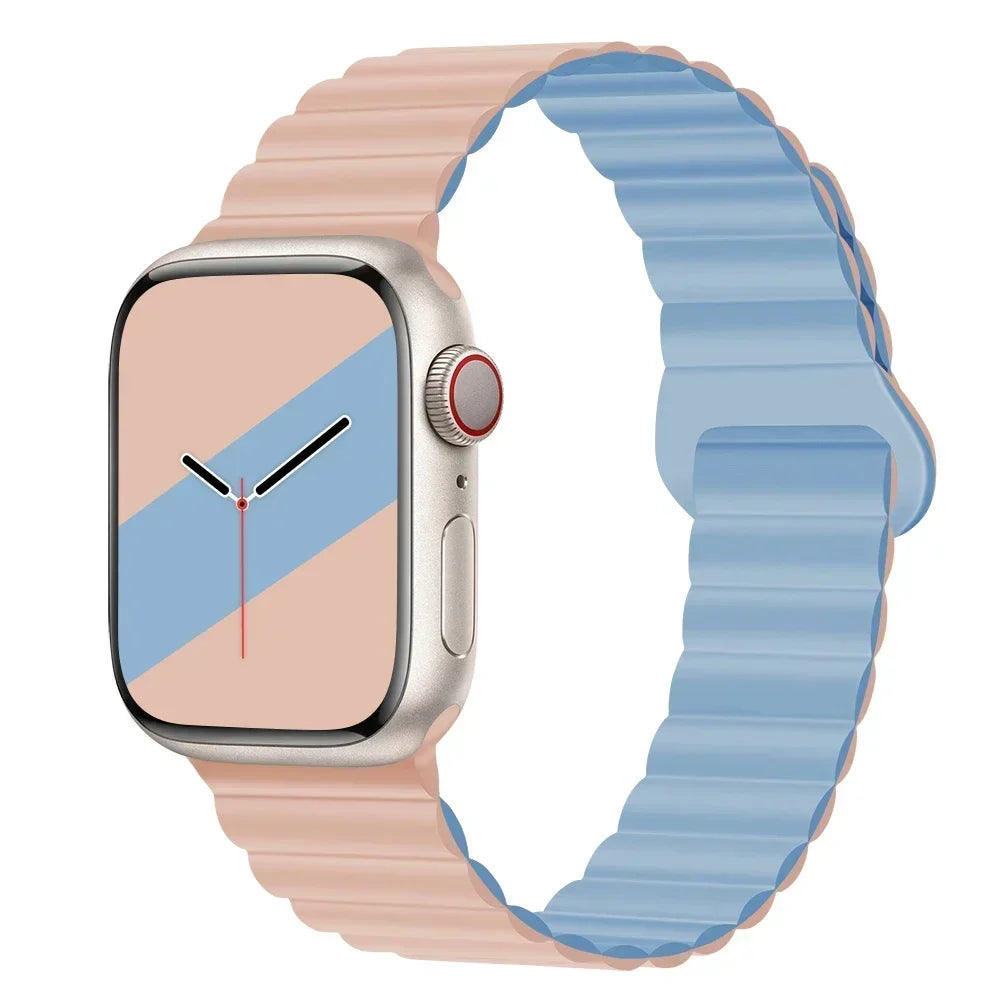 Magnetic band For Apple Watch band 45mm 38mm 49mm 40mm 42mm 41mm Silicone Sport band Apple Watch Series Ultra 10 9 6 5 7 8 SE 44mm